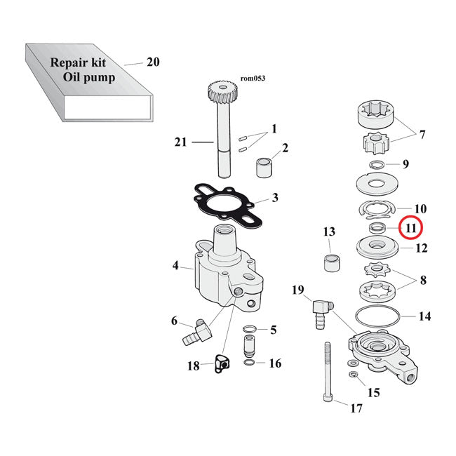 Oil Pump Outer Plate Seal Metal Od