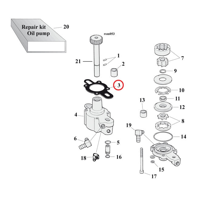 Oil Pump Body To Case Gasket Paper For 77-90 XL NU