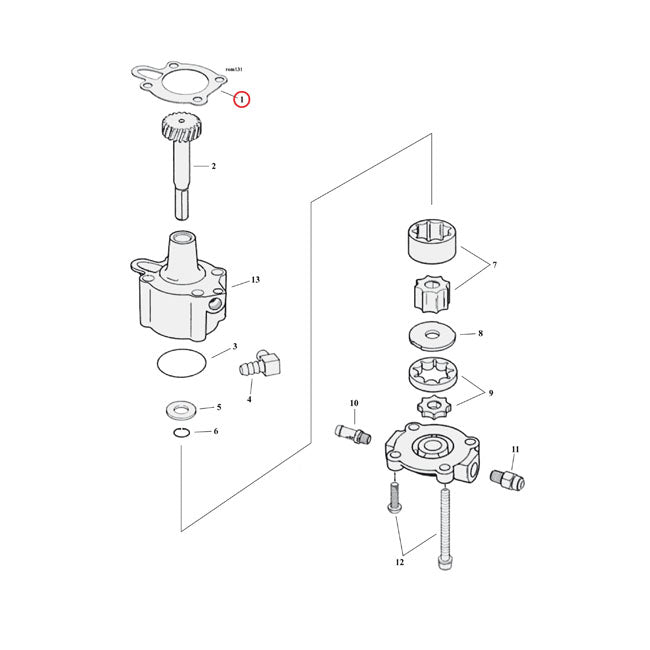Oil Pump Body To Case Gasket Fiber