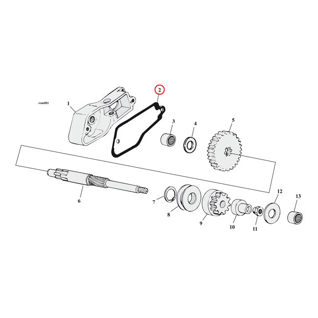 Gasket Starter Shaft Housing 031 Inch Fiber For 67-80 XL