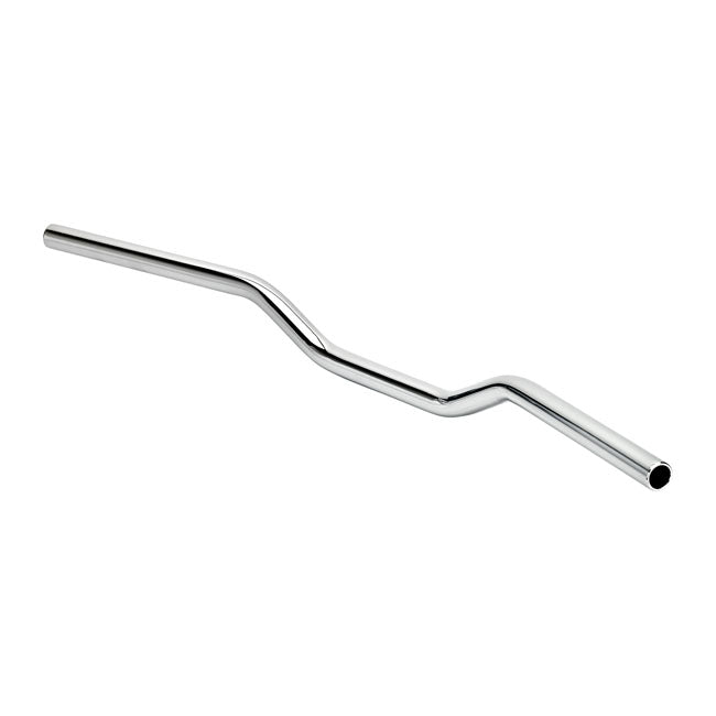 1 Inch Tracker Mid Handlebar Chrome TUV Approved Fits pre-81 H-D With 1" ID Risers