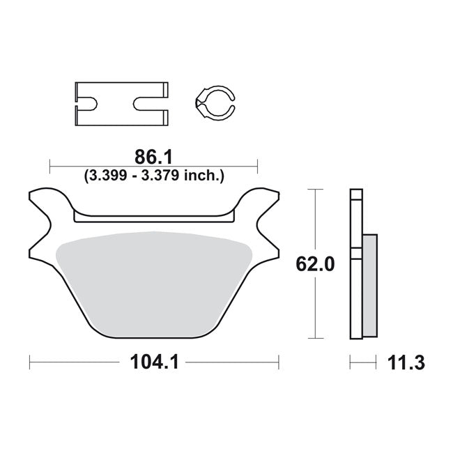 Street Carbon Tech Brake Pads For Rear: L87-99 B.T., TC, XL NU Excl. FLT