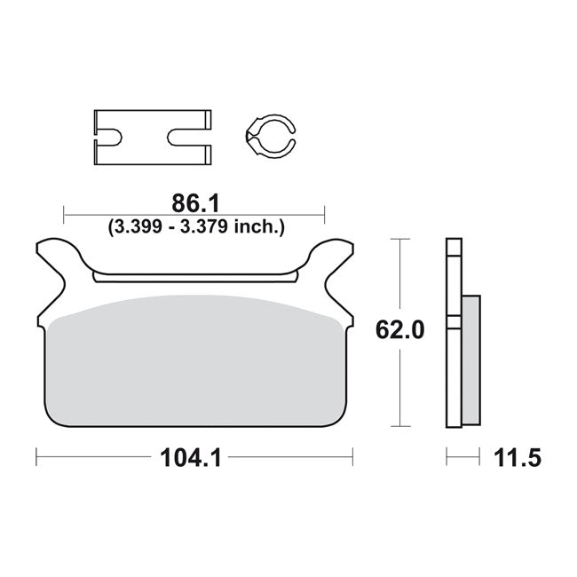 Street Excel Sinter Brake Pads For Rear: 86-99 FLT NU