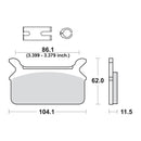 Street Carbon Tech Brake Pads For Rear: 86-99 FLT NU