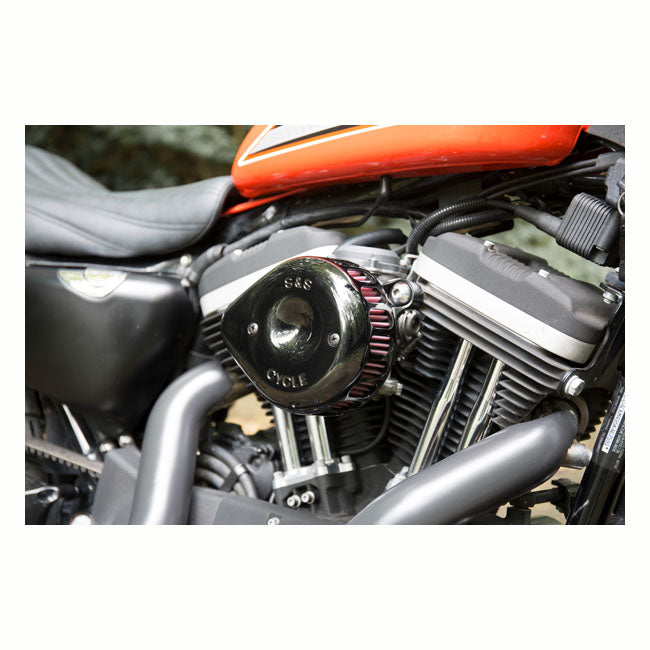 Mini Teardrop Stealth Air Cleaner Kit Gloss Black For 00-15 Softail