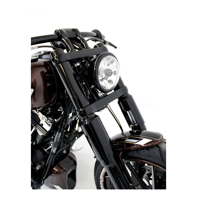 2 Pieces Lower Fork Tube Cover Kit Gloss Black For 13-17 Softail FXSB Breakout NU