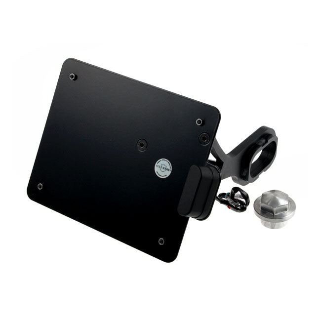 Side Mount License Plate Bracket Black Austria For 19-20 Softail FXDR NU