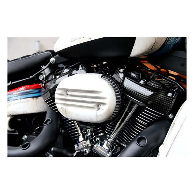 Racing Air Cleaner Cover Matt Black For 18-22 Softail With 114" Engine With Oval OEM Air Cleaner