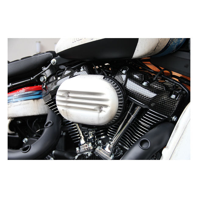 Racing Air Cleaner Cover Gloss Black For 18-22 Softail With 114" Engine With Oval OEM Air Cleaner