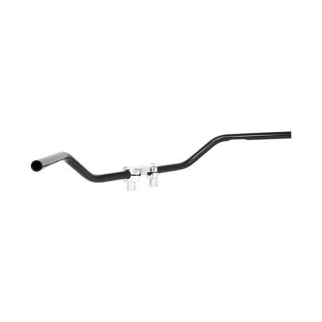 Flat Track Bar Black TUV Approved - 1 Inch For 82-21 H-D Excl. 08-21 E-Throttle