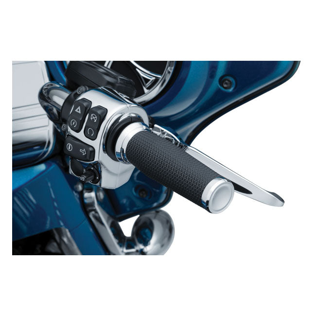 Thresher Grips Chrome For 08-21 H-D With e-Throttle