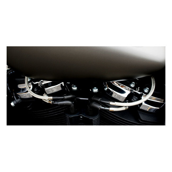 8 MM Pro Braided Stainless Spark Plug Wire Set For 18-22 M8 Softail