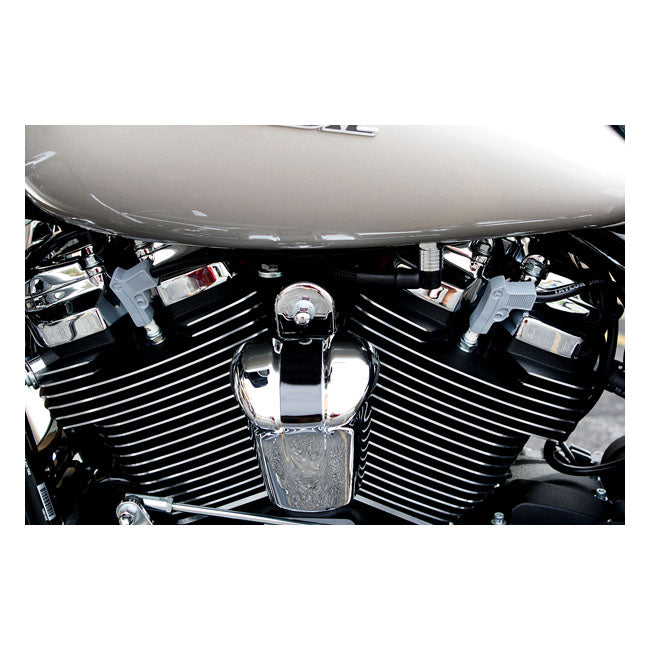 9 MM Fire Power Spark Plug Wire Set Black / Silver For 17-22 M8 Touring