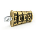 Kicker Pedal 'Fuck' Cast Brass For Most H-D models With Swing-Out Kick Pedal