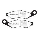 V-Pad Semi Sintered Brake Pad Set For Front 14-18 Trikes NU
