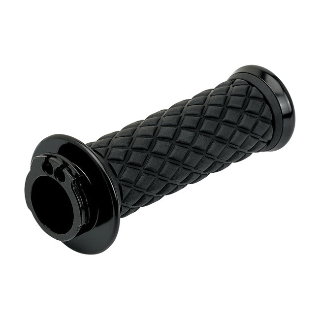 Alumicore Grips Black Fits 74-21 H-D With Single Or Dual Throttle Cables