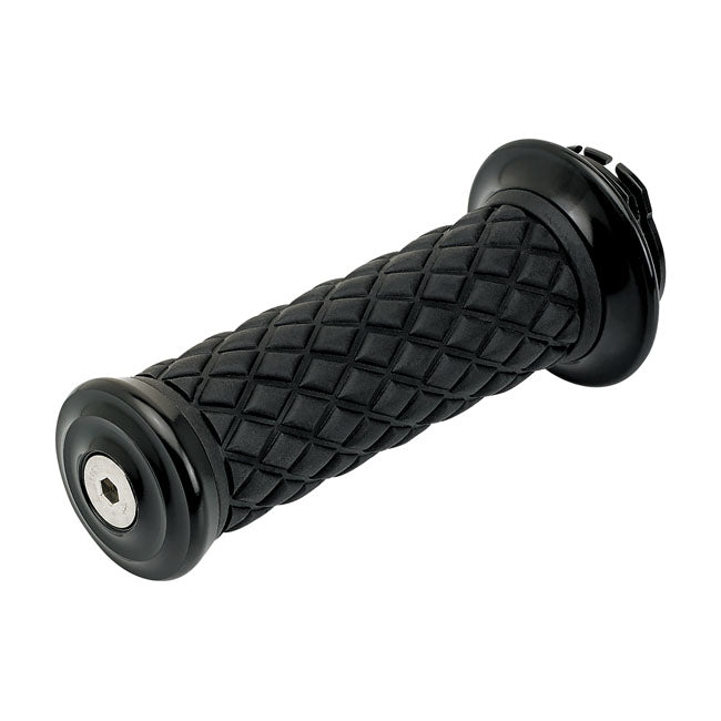 Alumicore Grips Black Fits 74-21 H-D With Single Or Dual Throttle Cables