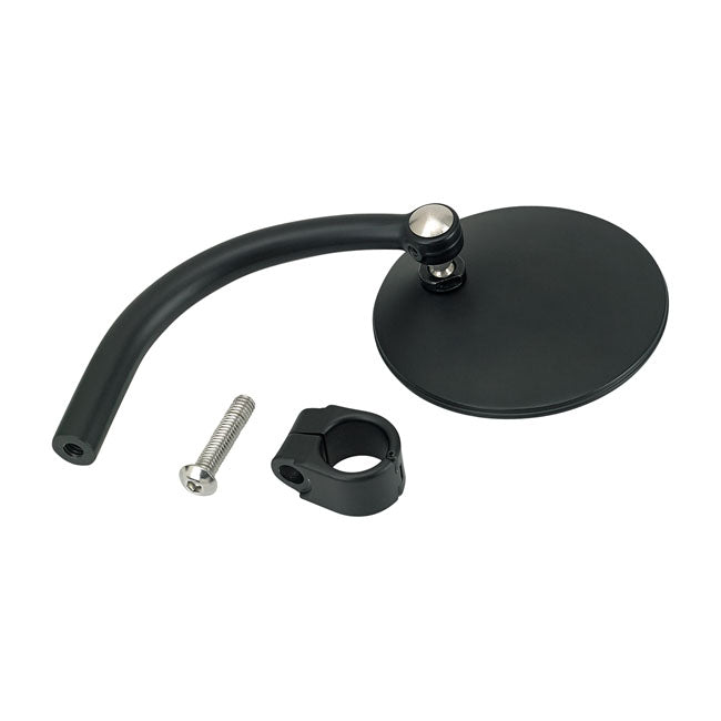 Utility Round Mirror Black ECE Approved