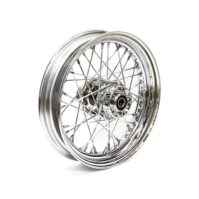 Front Wheel 40 Spokes Chrome - 3.00 X 16 For 08-17 FLT, FLHT, FLHR, FLTR, FLHX ABS