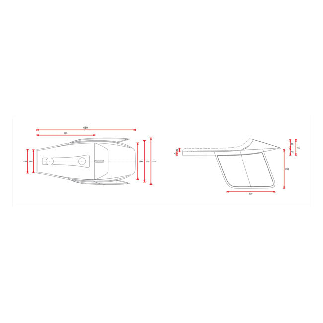 Flat Racer SCR 4.1 Seat With Side Number Plates Black