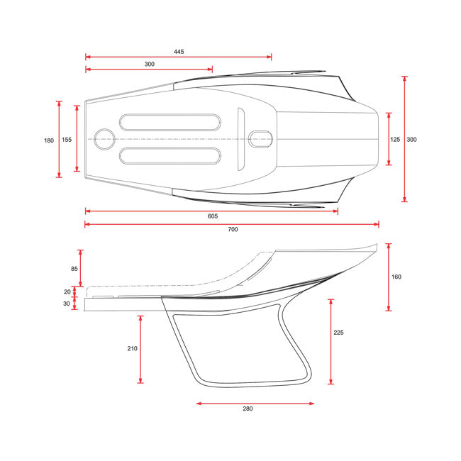 Flat Racer SCR 14.1 Seat Black