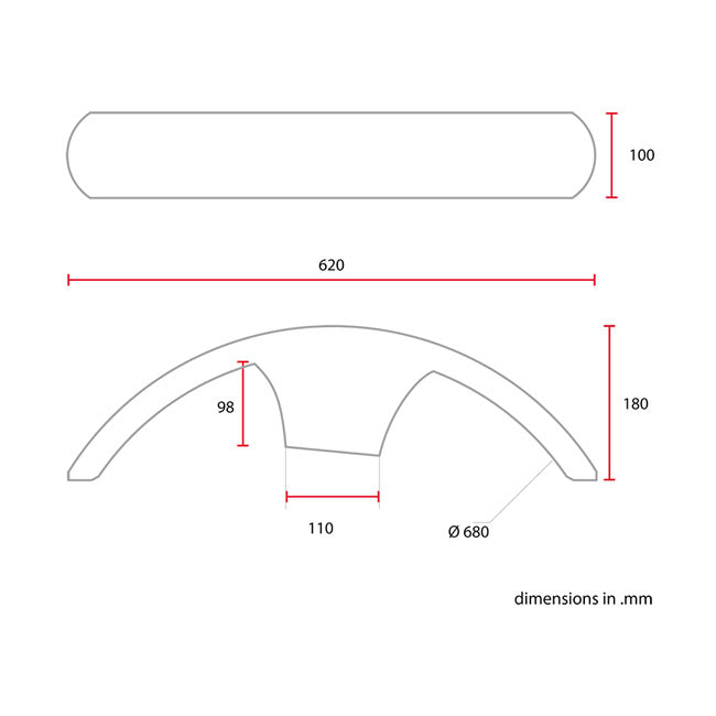 Universal 17 / 18 Inch Front Fender No - 1