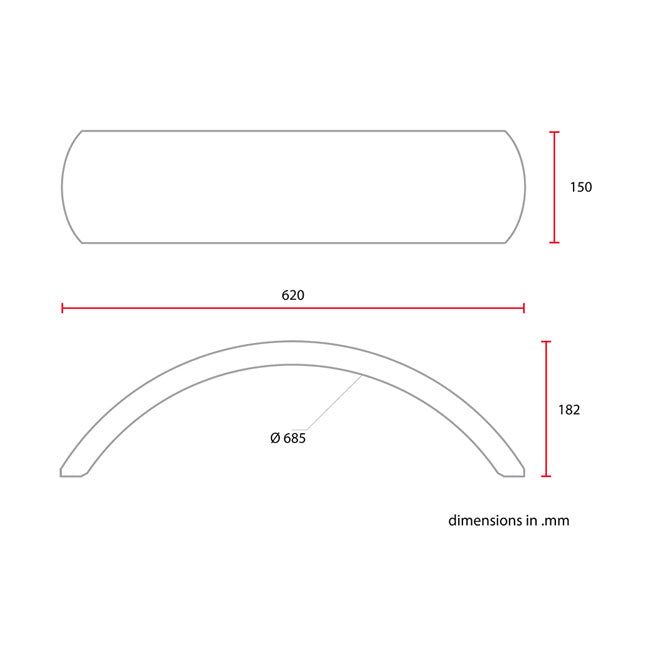 Universal 17 / 18 Inch Rear Fender No - 1