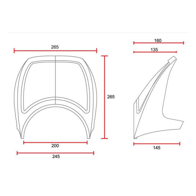 Universal Cafe Racer Front Mask No - 10