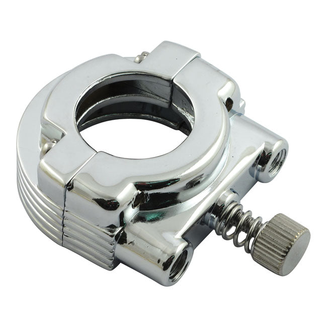 Throttle Clamp Set Dual Cable For 81-95 B.T. Chrome