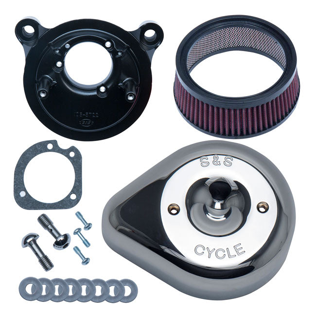 Stealth Chrome Teardrop Air Cleaner Kit For 18-22 Softail