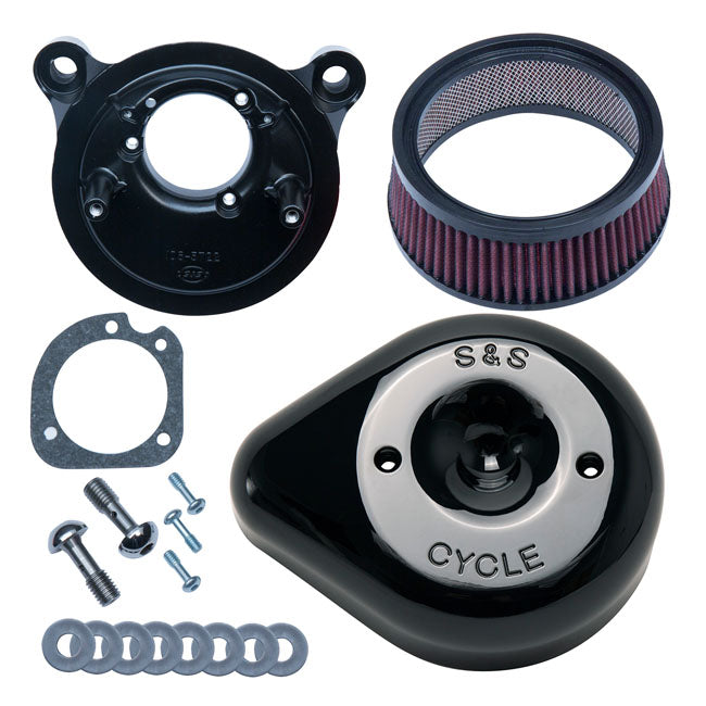 Stealth Black Teardrop Air Cleaner Kit For 00-15 Softail