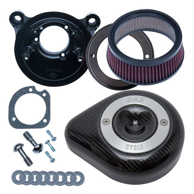 Stealth Carbon Teardrop Air Cleaner Kit For 00-15 Softail