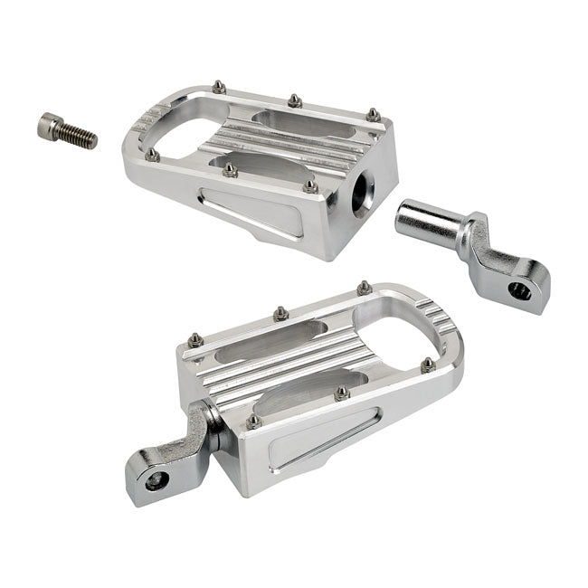 Punisher XL Rider Footpegs Polished Fits 07-21 XL883N, 1200N/NS/T/V/X/XS