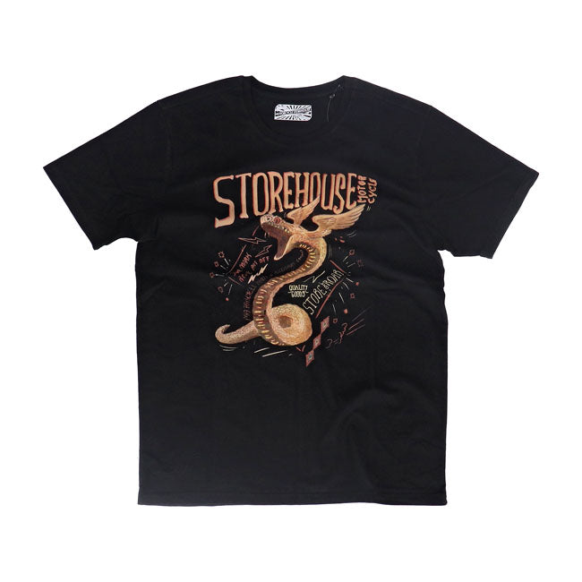 Motorcycle Storehouse Snakebite T-Shirt Black