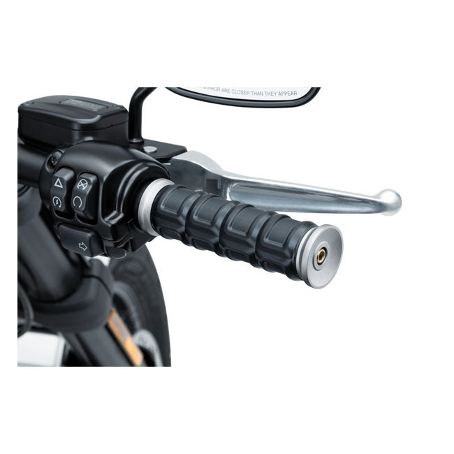 Dillinger Grips Silver For 08-21 H-D With e-Throttle