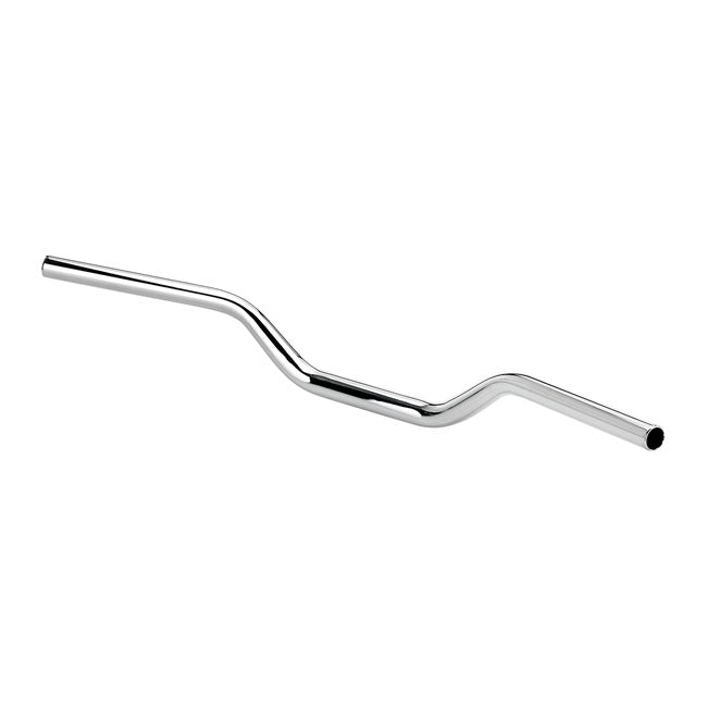 1 Inch Handlebar Tracker Mid 1-1/8 Inch O/S Chrome TUV Approved Fits 82-21 H-D (Excl. 08-21 E-Throttle Models) With 1-1/8" Diameter Risers