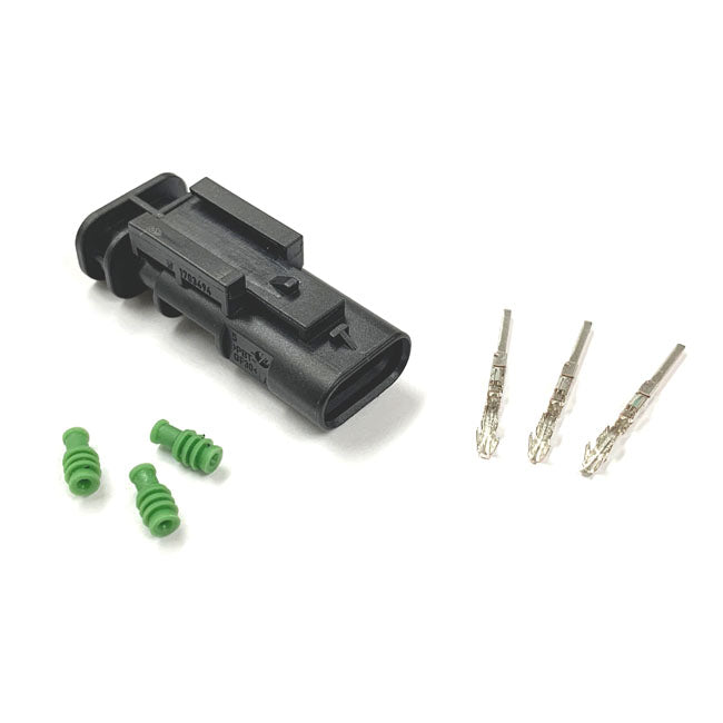 Amp Rear Fender Harness Connector Kit Male 3-Pin