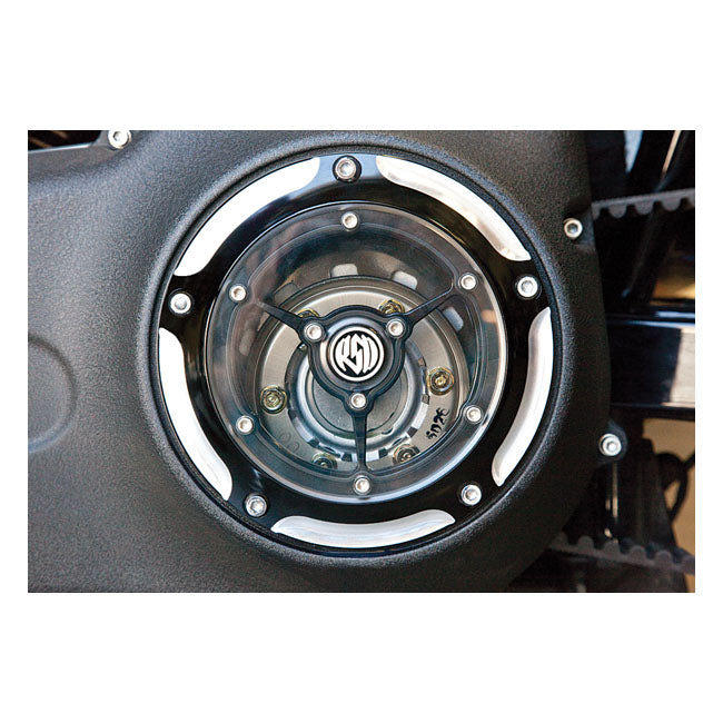 Clarity Derby Cover Black CC For 99-17 Dyna