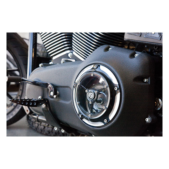 Clarity Derby Cover Black CC For 99-17 Dyna