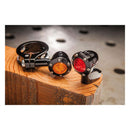 Turn Signal Set Rear Tracker Gloss Black / Red Lens