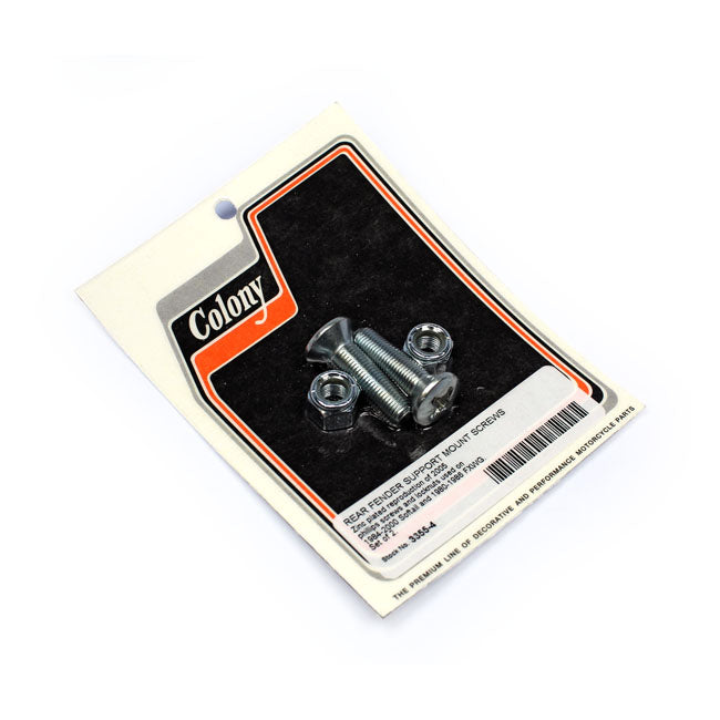 Rear Fender Support Mount Screw Set Zinc For 84-00 Softail