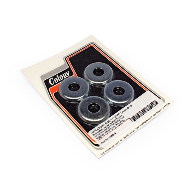 Handlebar Riser Cupped Washer Kit Zinc For 73-23 All B.T.