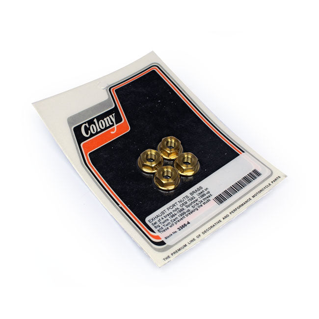 Exhaust Port Nut Set Brass For Exhaust to head 84-22 B.T.