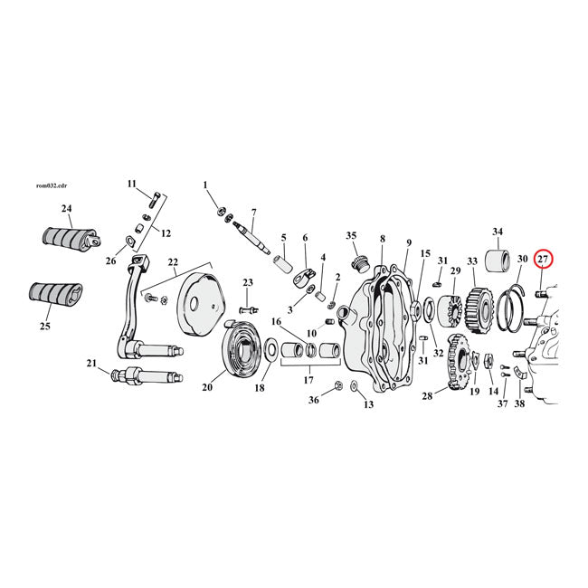 Studs Transmission Housing To Side Cover For 65-86 4-Sp B.T. NU