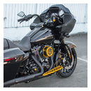 Knurled Fusion Rubber Grips Gold For 74-21 H-D With Single Or Dual Throttle Cables (Excl. Street)