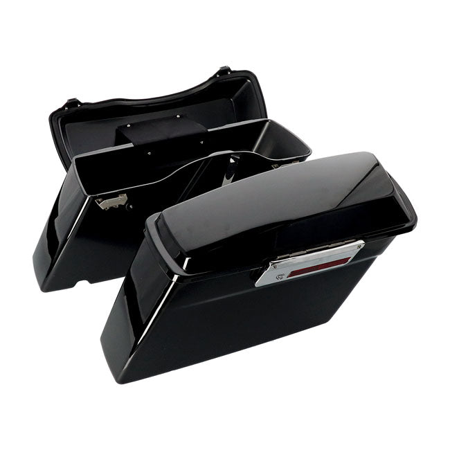 Motorcycle Storehouse Standard Saddlebag Set Black For 94-13 FLT/Touring