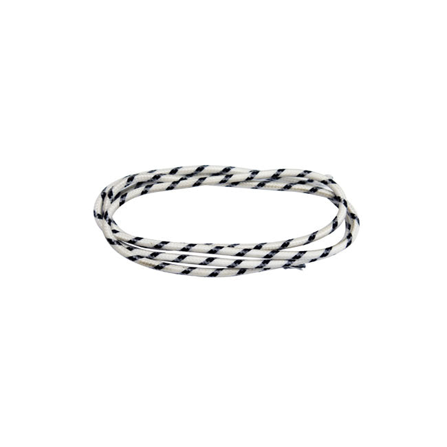 Classic Cloth Covered Wiring 25Ft Roll White/Black