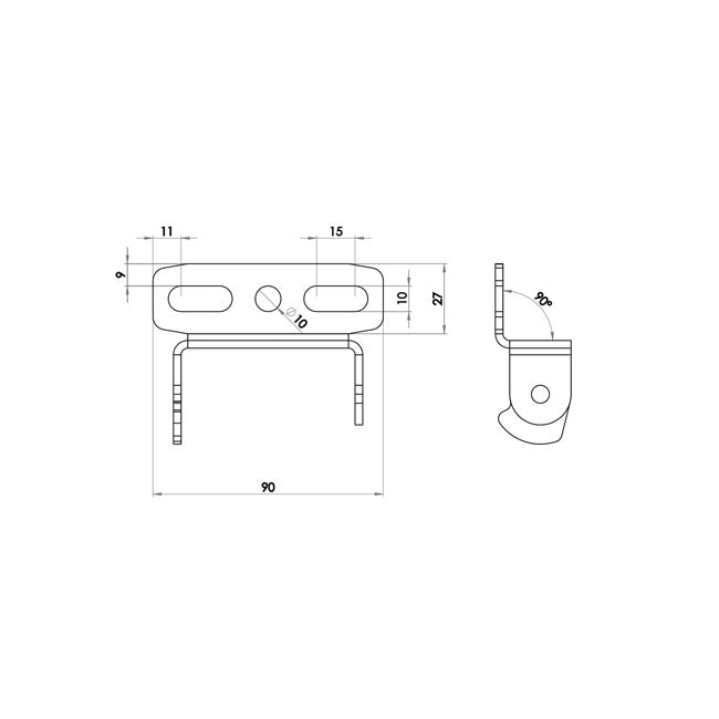 Under Fender License Plate Bracket Kit Pro7