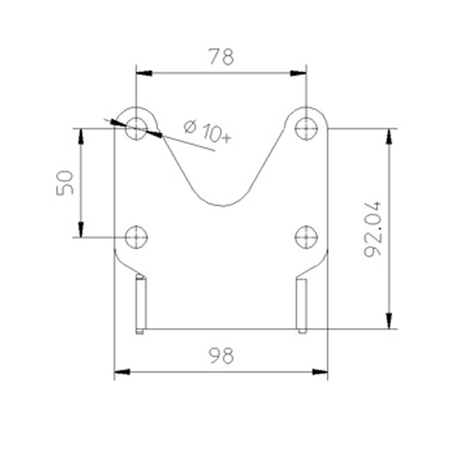 Under Fender License Plate Bracket Kit X-Line1