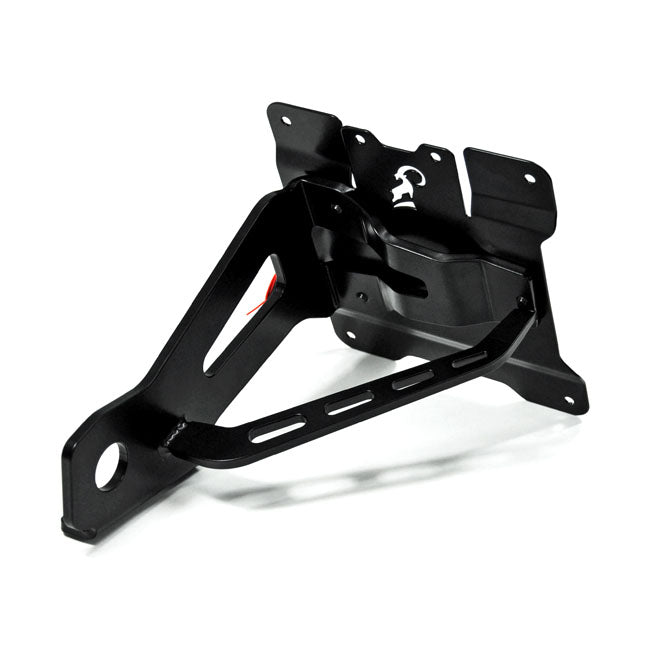 Side Mount License Plate Bracket Kit Black For 05-17 Dyna (incl. FLD Switchback)